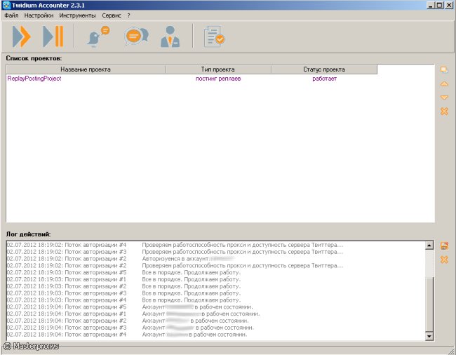 Twidium Accounter в работе