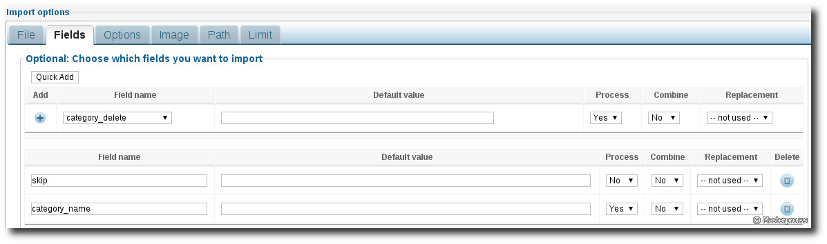 Настройка импорта категорий в CSV Improved